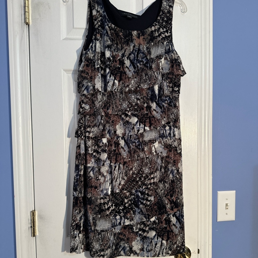 CONNECTED Apparel Sleeveless Ruffle Dress Size 12